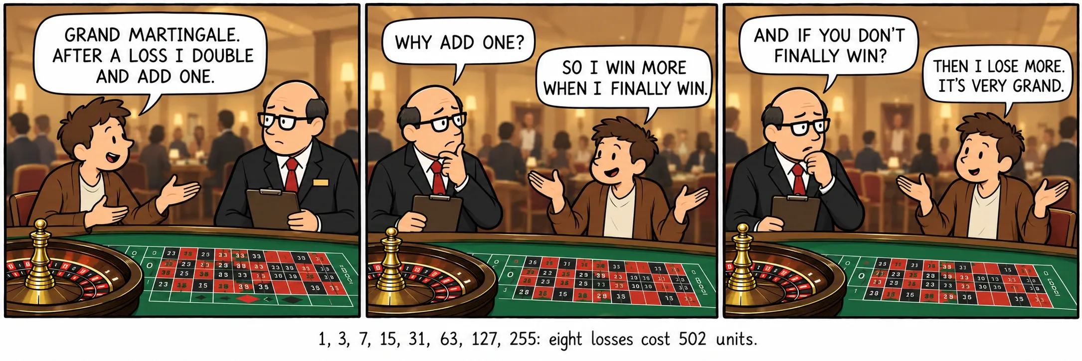 1, 3, 7, 15, 31, 63, 127, 255: átta töp kosta 502 einingar.
